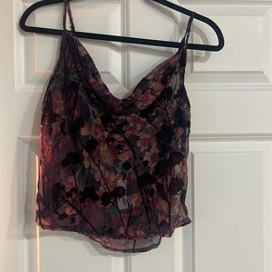 Sheer cowl neck tank top *NEW WITH TAGS*